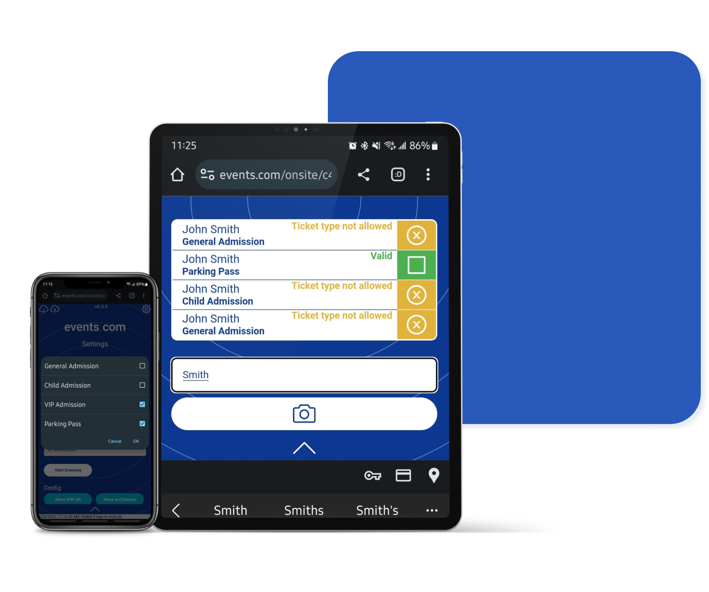 Events.com Check-In Kit gives you the tools you need to seamlessly check-in attendees and manage your event access points.