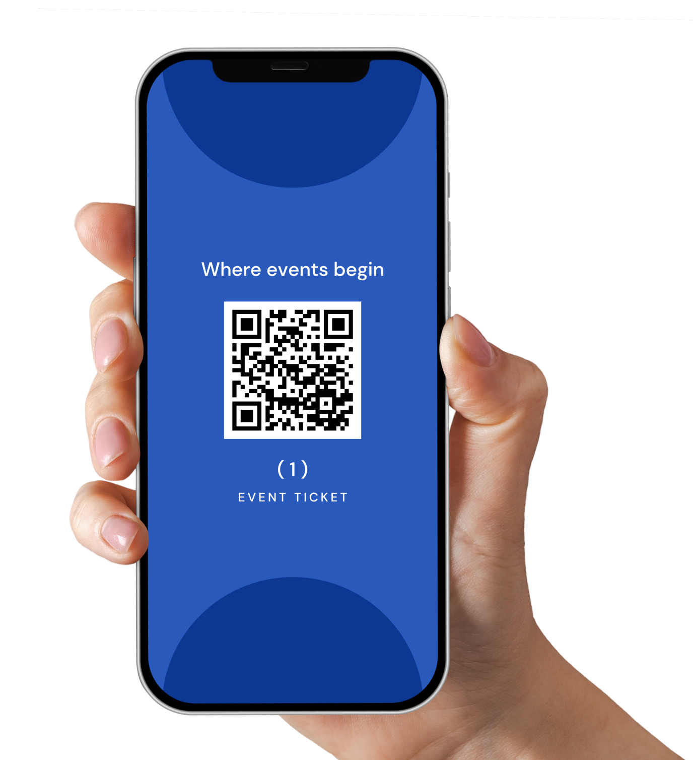 Events.com event QR code displayed on device